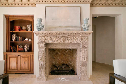 Limestone-Fireplace-Reclaimed-Stone-Mantles-Ancient-Surfaces-Vintage-Cheminee-Elegant-Home-Decor-Ideas-