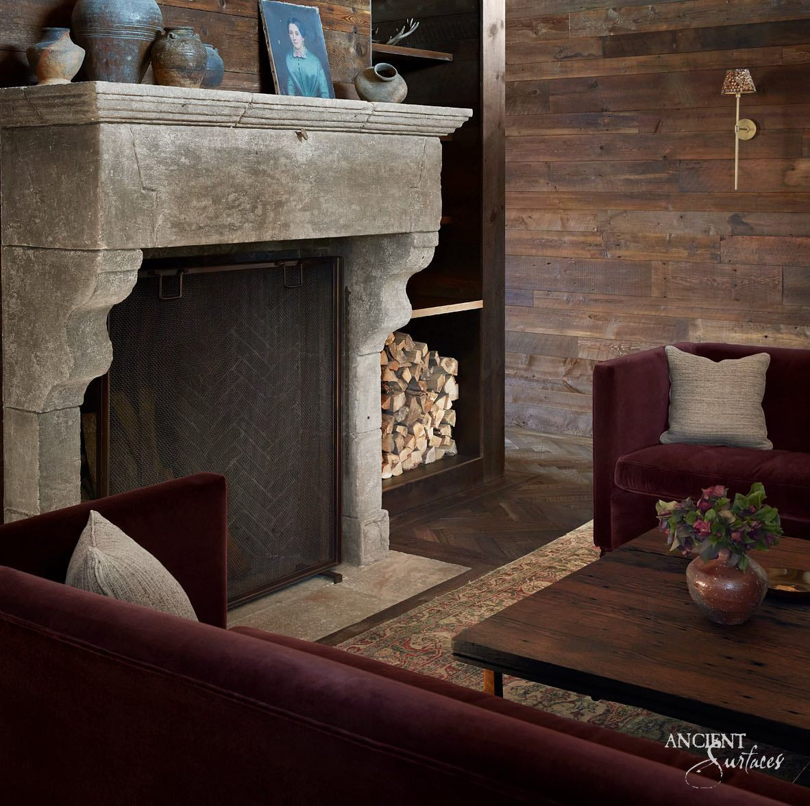 Limestone-Fireplace-Reclaimed-Stone-Mantles-Ancient-Surfaces-Vintage-Cheminee-Elegant-Home-Decor-Ideas-