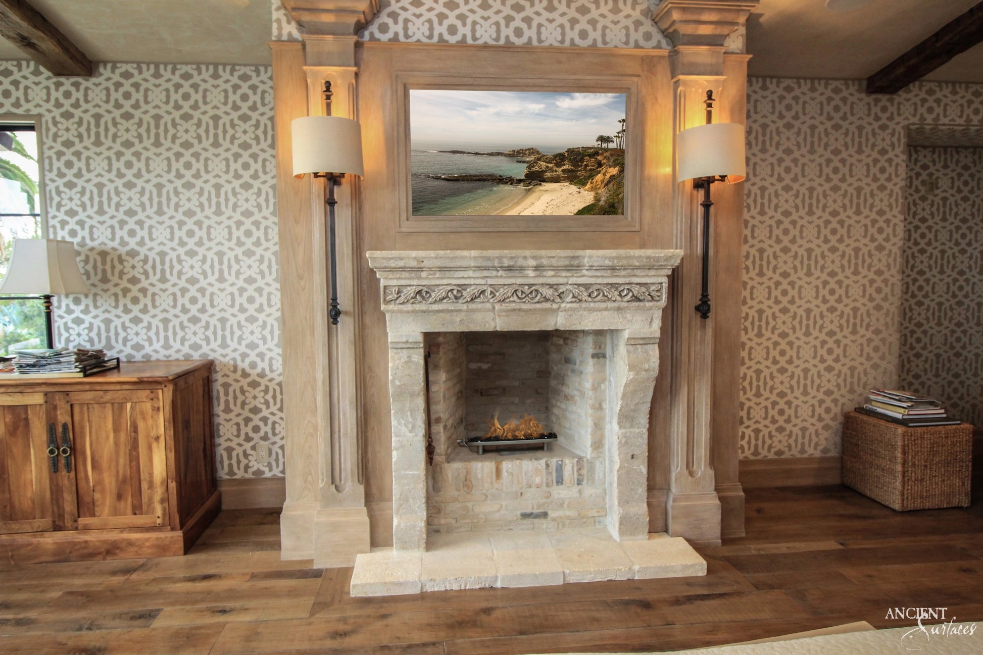 Limestone-Fireplace-Reclaimed-Stone-Mantles-Ancient-Surfaces-Vintage-Cheminee-Elegant-Home-Decor-Ideas-