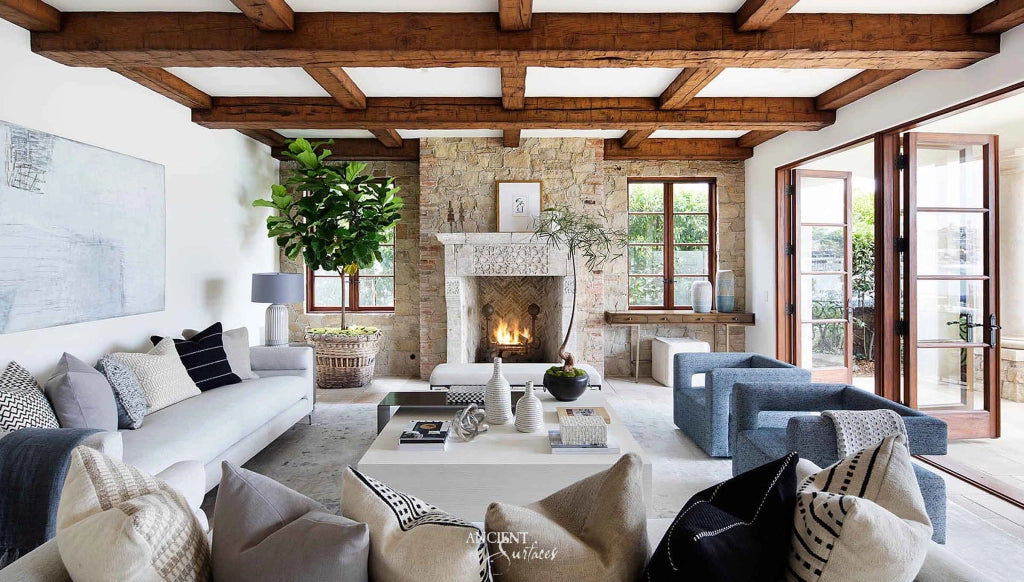 Limestone-Fireplace-Reclaimed-Stone-Mantles-Ancient-Surfaces-Vintage-Cheminee-Elegant-Home-Decor-Ideas-