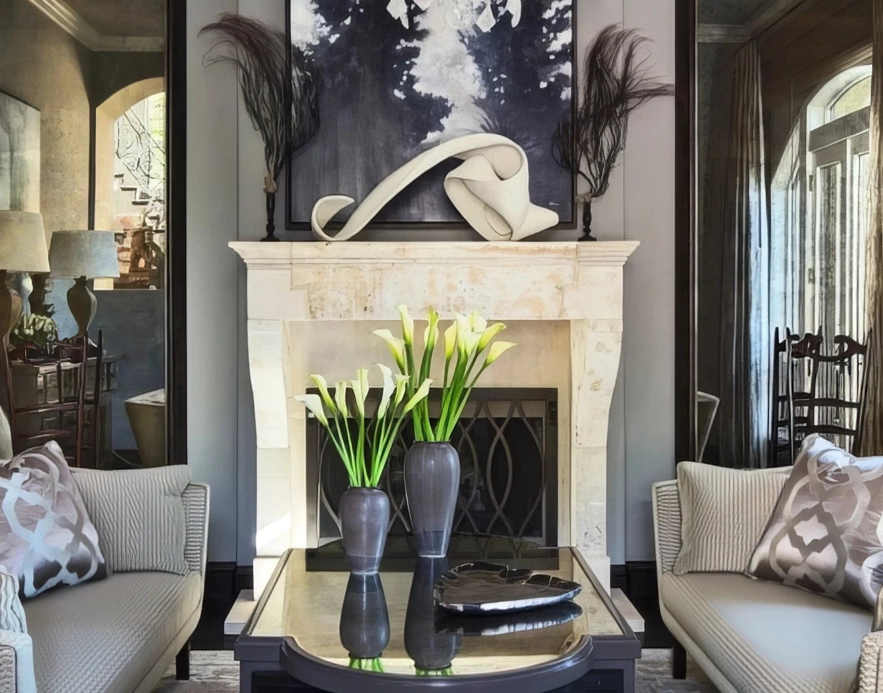 Limestone-Fireplace-Reclaimed-Stone-Mantles-Ancient-Surfaces-Vintage-Cheminee-Elegant-Home-Decor-Ideas