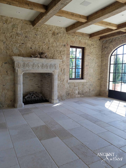 Limestone-Fireplace-Reclaimed-Stone-Mantles-Ancient-Surfaces-Vintage-Cheminee-Elegant-Home-Decor-Ideas-