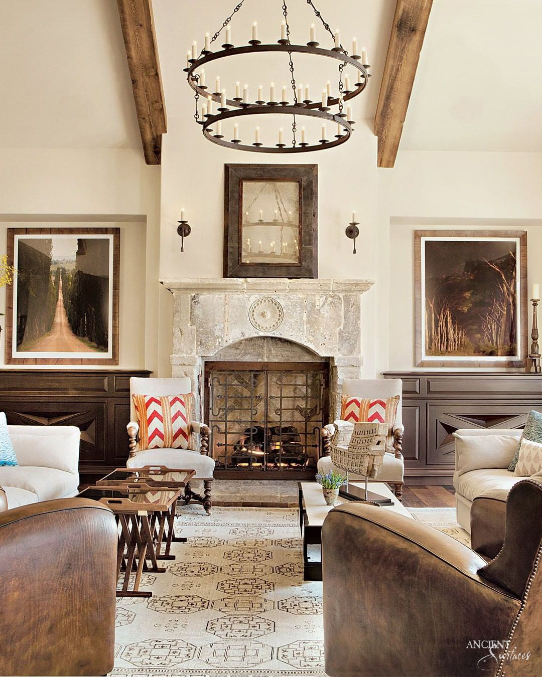 Limestone-Fireplace-Reclaimed-Stone-Mantles-Ancient-Surfaces-Vintage-Cheminee-Elegant-Home-Decor-Ideas-
