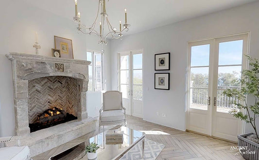 Analyzing image    Limestone-Fireplace-Reclaimed-Stone-Mantles-Ancient-Surfaces-Vintage-Cheminee-Elegant-Home-Decor-Ideas